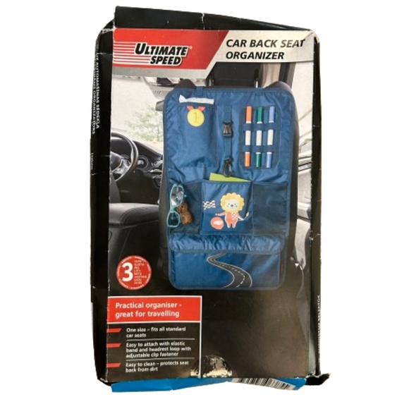 Car Back Seat Organizer Kids Blue Ultimate Speed - Picture 1 of 4